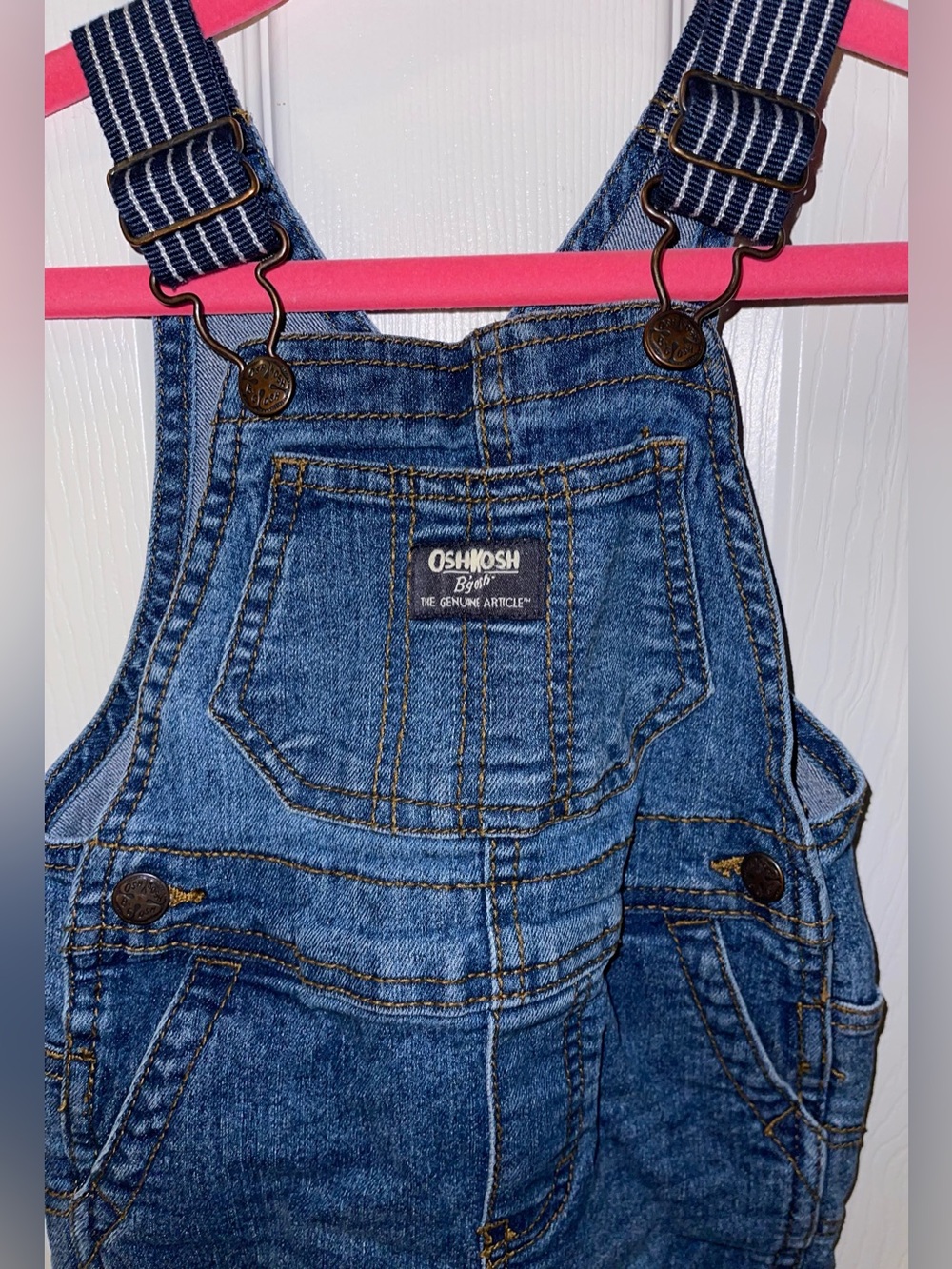 Oshkosh B’Gosh boys bib overalls 18 months denim - Picture 2 of 6